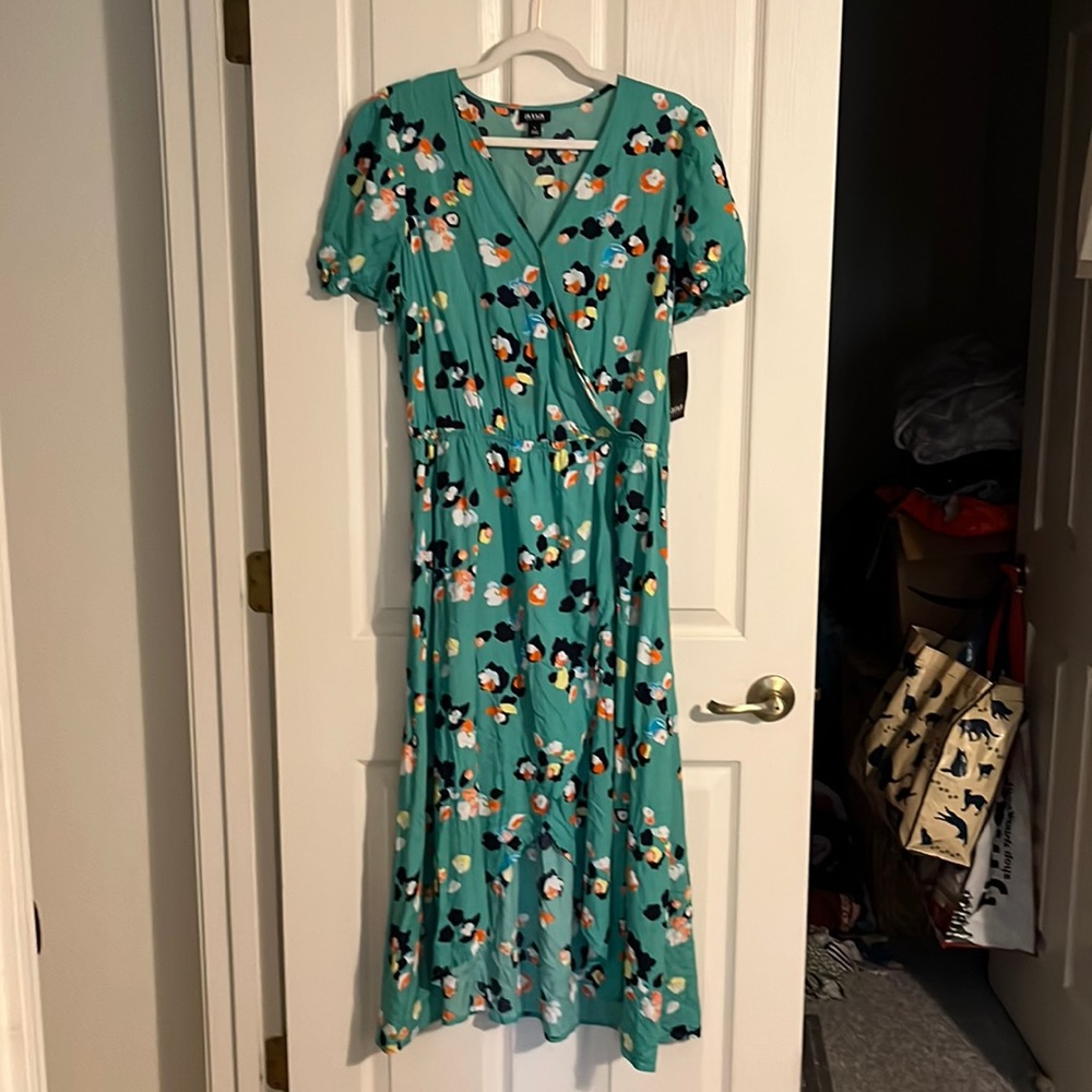 NWT a.n.a Hanna Floral Print Dress Women’s Size L Large